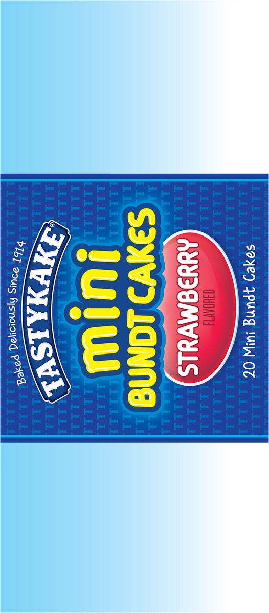 slide 9 of 9, Tastykake Strawberry Flavored Mini Bundt Cakes, Portable Strawberry Snack Cakes, 5 Pouches per Box, 5 ct