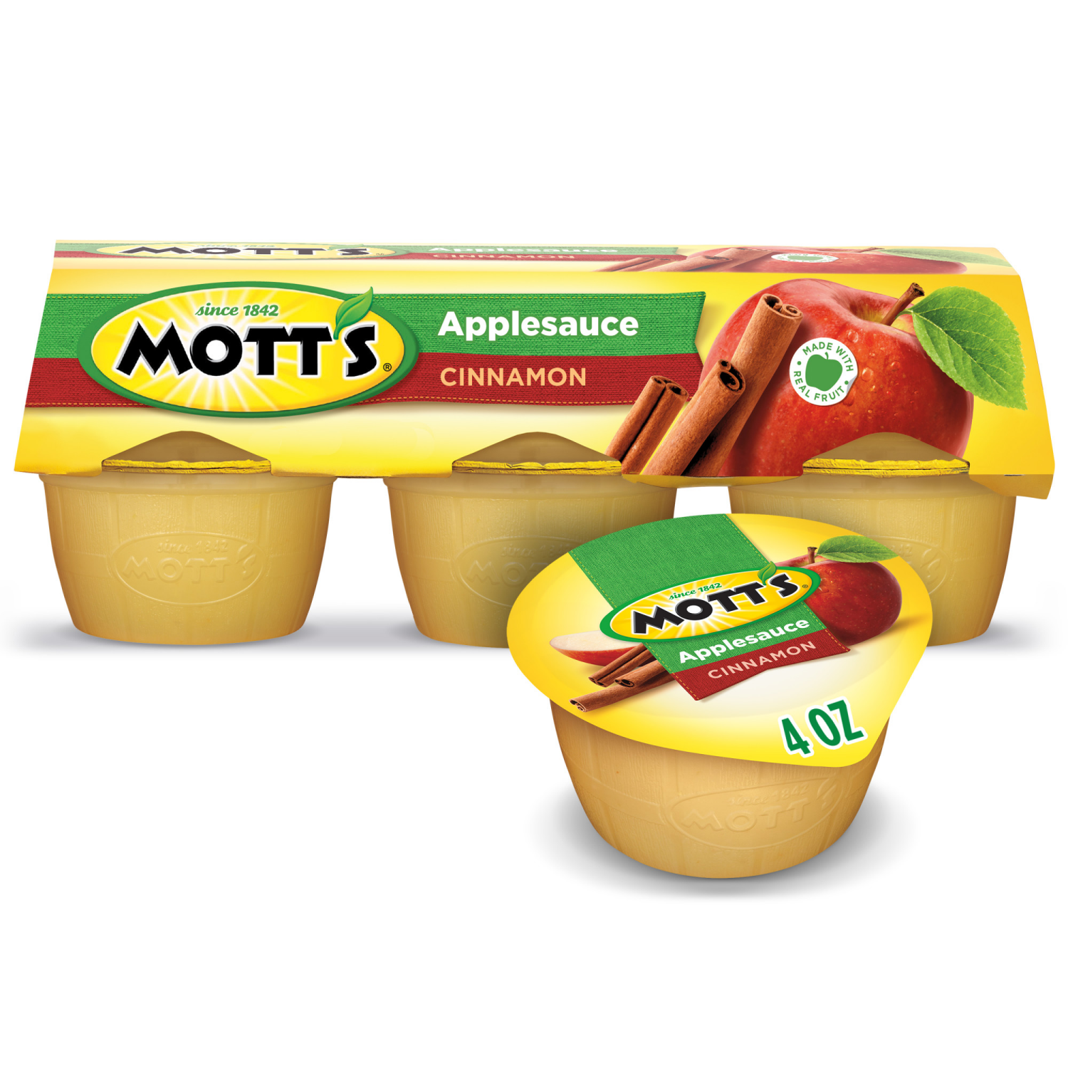 slide 1 of 5, Mott's Cinnamon Applesauce, 6 ct; 4 oz