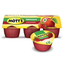 Mott's 6 Pack Strawberry Applesauce 6 ea