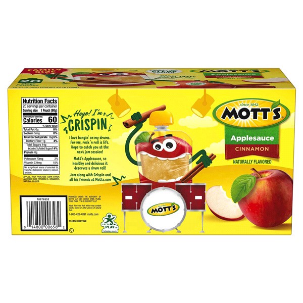 slide 26 of 29, Mott's Family Size Cinnamon Applesauce 20 ea, 20 ct