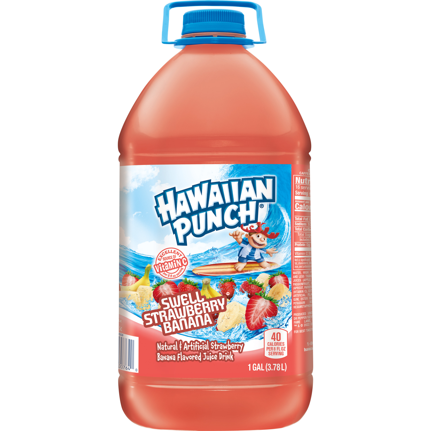 slide 3 of 4, Hawaiian Punch Swell Strawberry Banana, 1 gal bottle, 1 gal