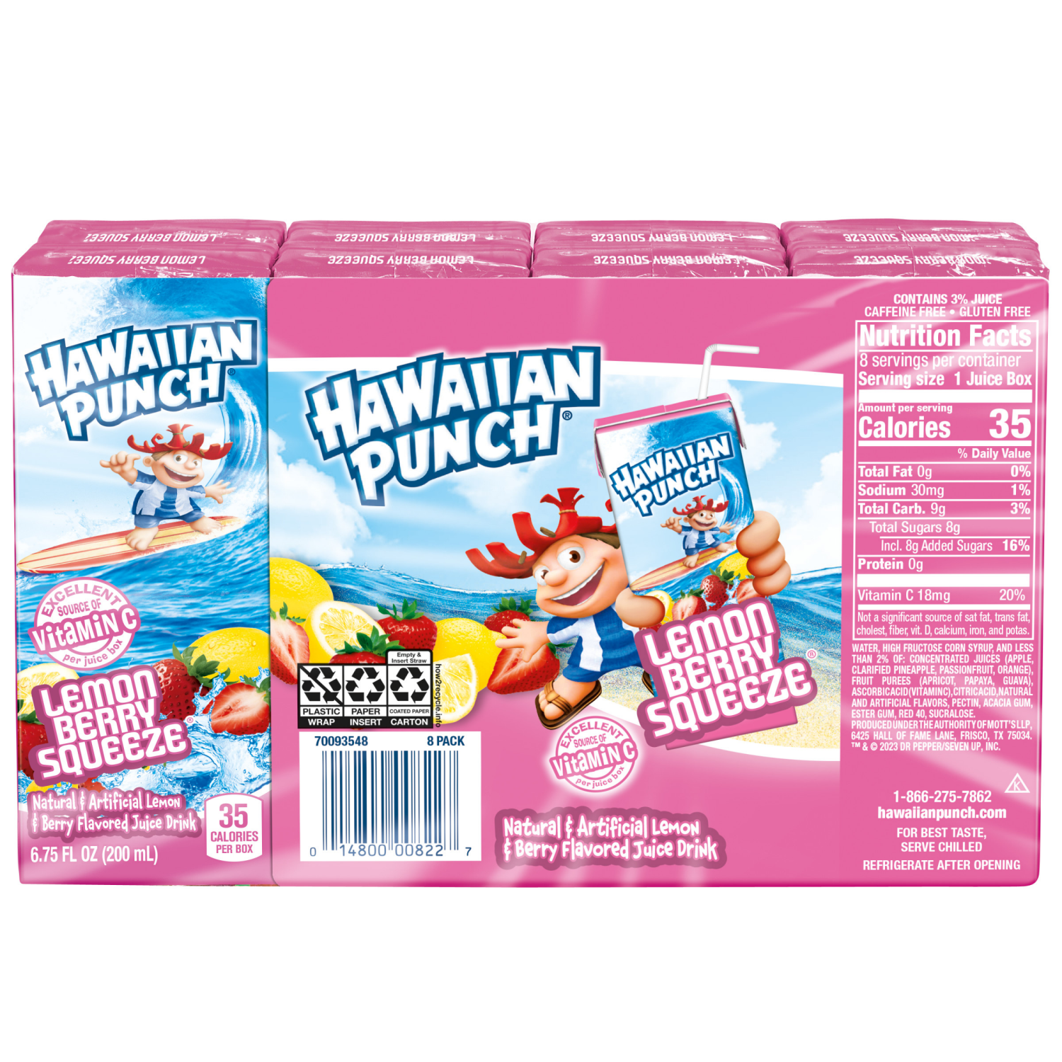 slide 6 of 6, Hawaiian Punch Lemon Berry Squeeze Juice Drink, 8 ct; 6.75 fl oz