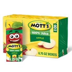 Mott's 100% Original Apple Juice- 8 ct