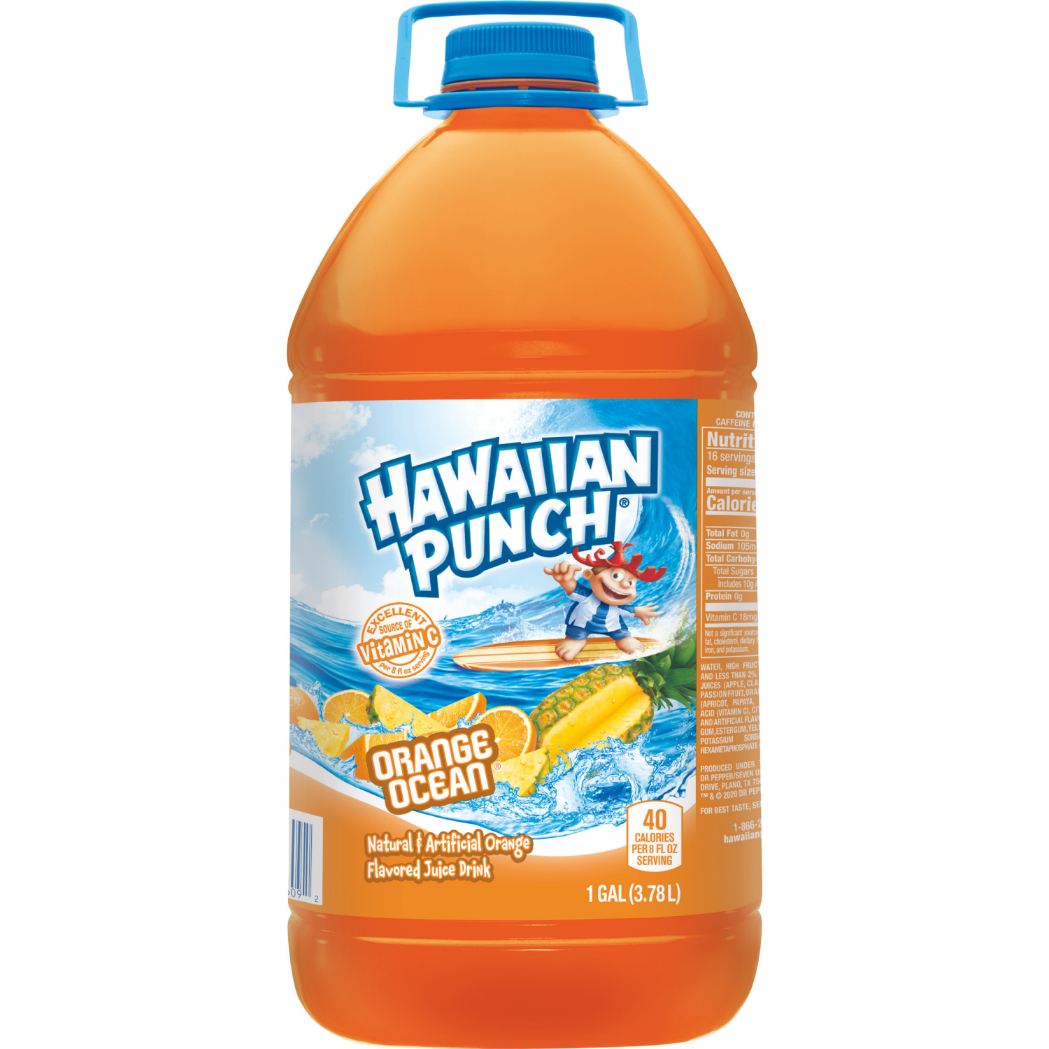 slide 4 of 5, Hawaiian Punch Orange Ocean, 1 gal bottle, 1 gal