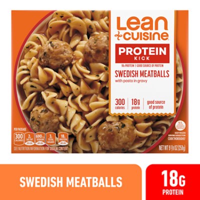 slide 1 of 5, Lean Cuisine Protein Kick Swedish Meatballs Frozen Entree Box - 9.125 Oz, 9.125 oz