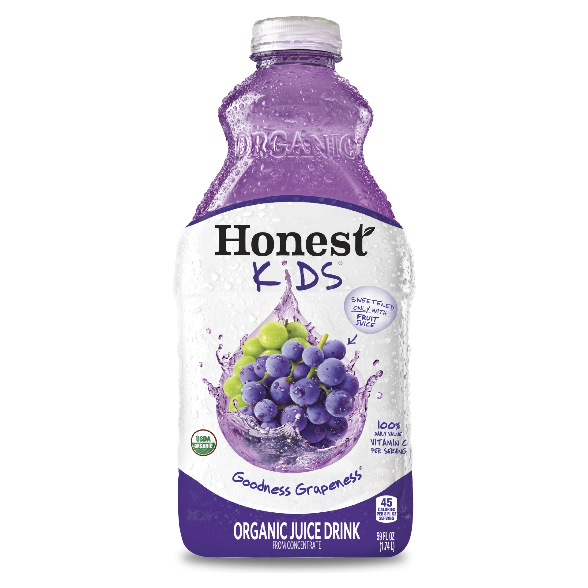 slide 1 of 2, Honest Kids Goodness Grapeness Organic Juice Drink, 59 fl oz