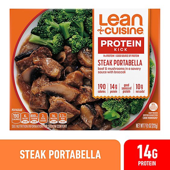 slide 1 of 5, Lean Cuisine Protein Kick Steak Portabella Frozen Entree Box - 7.5 Oz, 7.5 oz