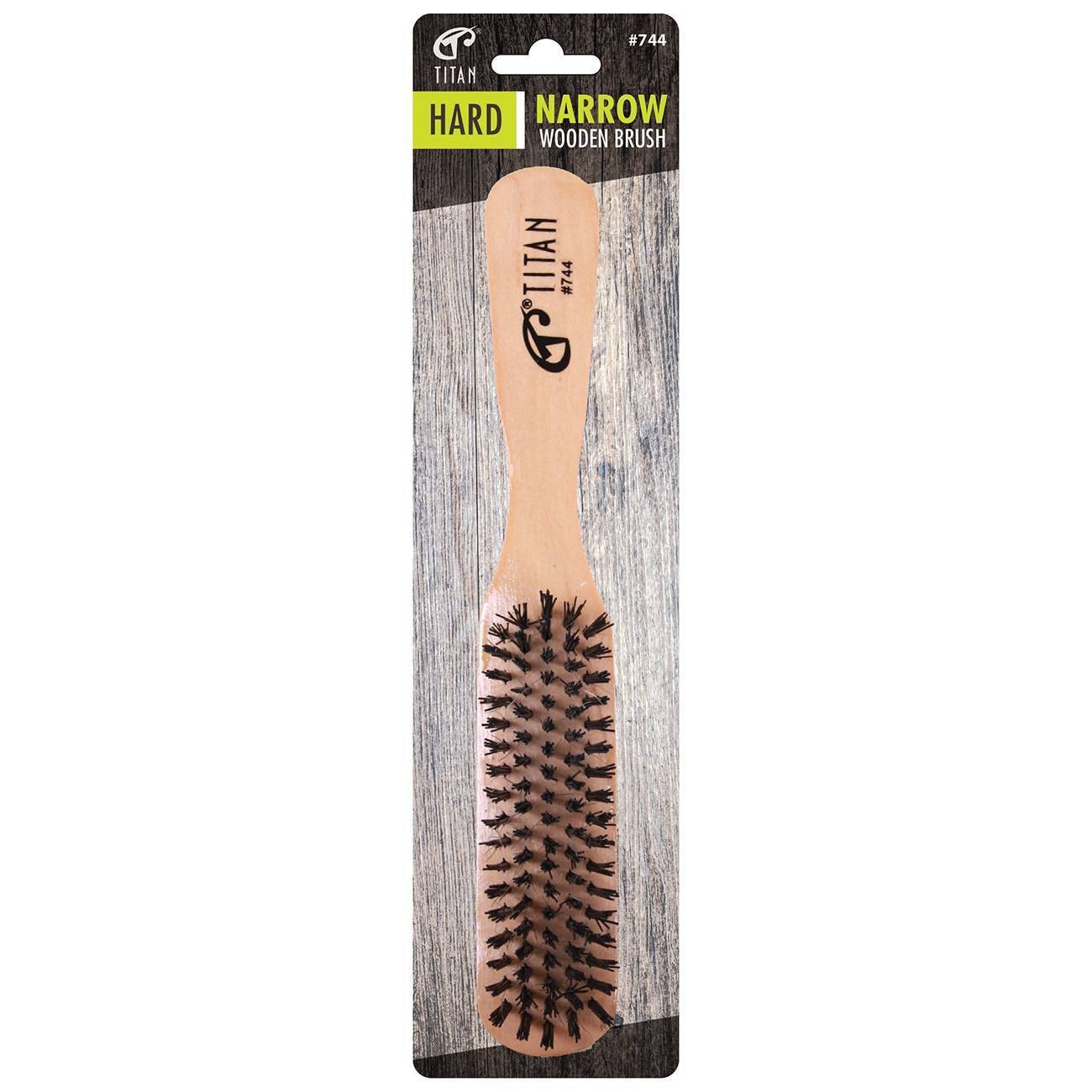 slide 1 of 1, Titan Narrow Wooden Hair Brush, 1 ct