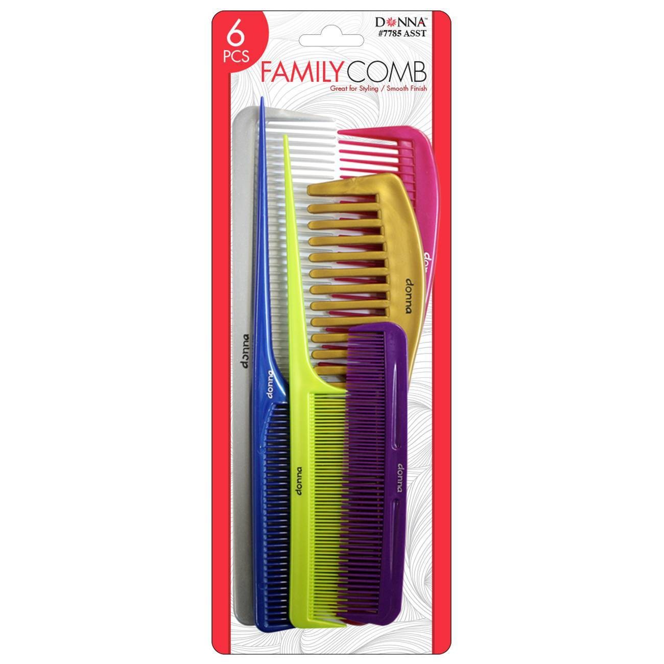 slide 1 of 1, Donna Family Comb Assortment, 6 ct