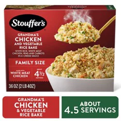 Stouffer's Family Size Grandmas Chicken And Vegetable Rice Bake Frozen Meal - 36 Oz