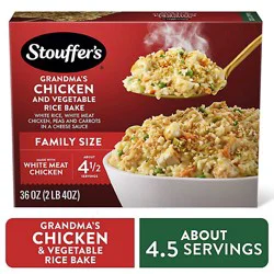 Stouffer's Family Size Grandmas Chicken And Vegetable Rice Bake Frozen Meal - 36 Oz