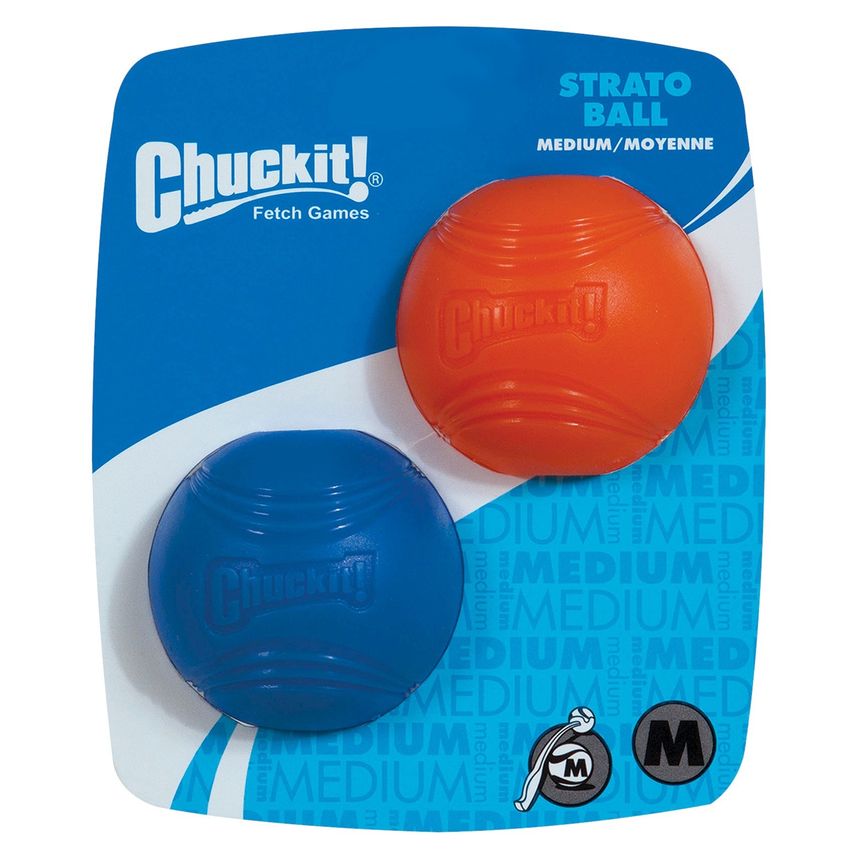 slide 1 of 1, Chuckit! Strato Ball Pet Toy - Blue/Orange, 2 ct