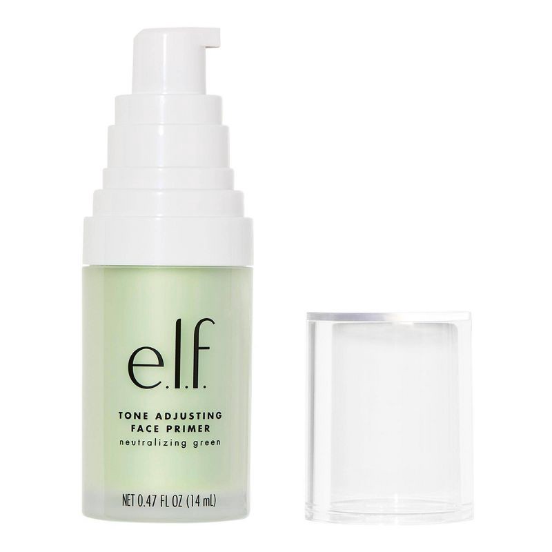 slide 1 of 7, e.l.f. Tone Adjusting Face Primer Small - Green - 0.47 fl oz: Paraben-Free, Sulfate-Free, Vegan, Satin Finish, 0.47 fl oz