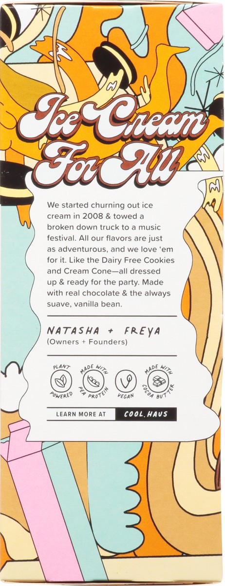 slide 9 of 9, Coolhaus Dairy Free Cookies & Cream Frozen Dessert Cone 3 cones 4.25 fl oz 3 ea Box, 3 ct
