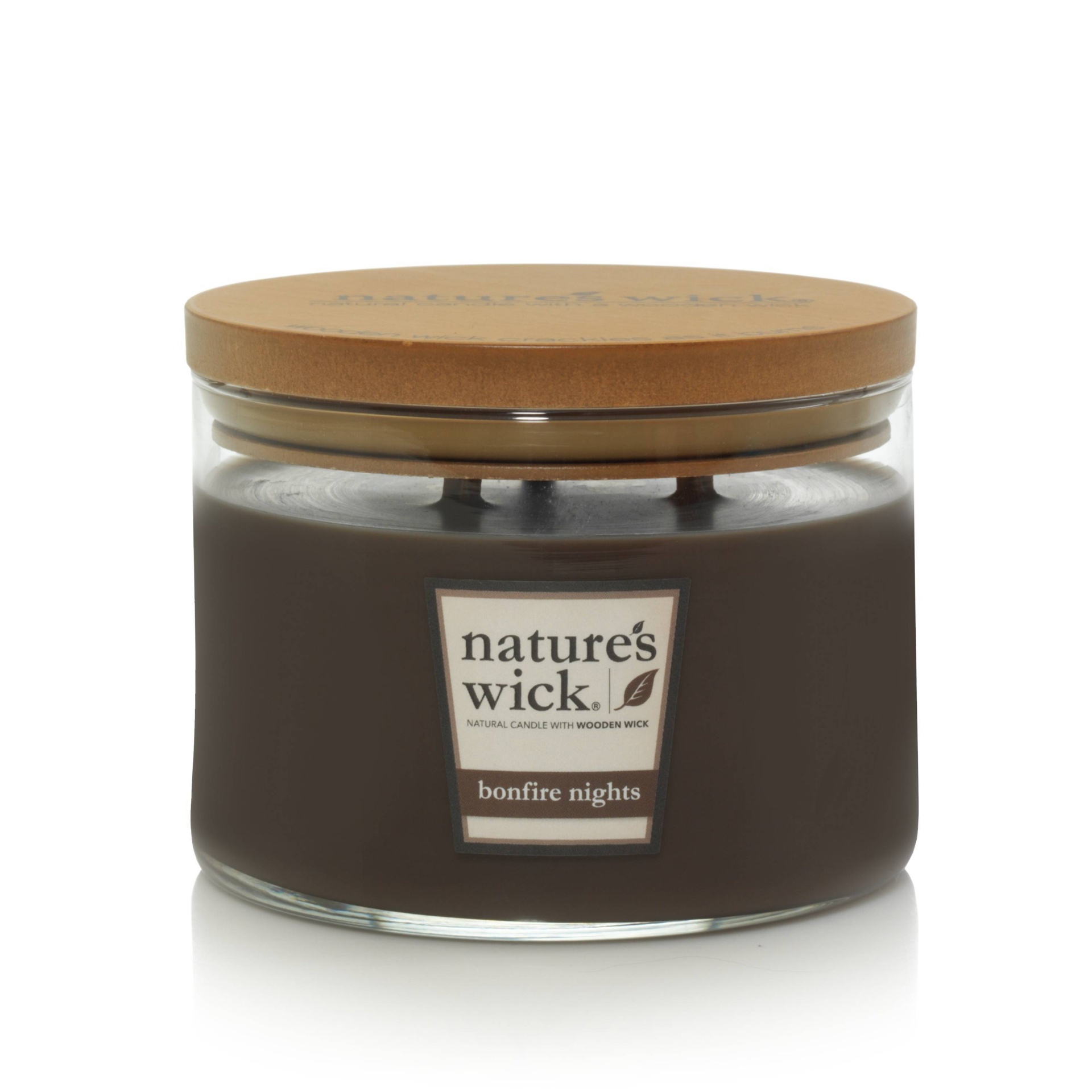 slide 1 of 1, Nature's Wick Jar Candle - Bonfire Nights, 18 oz