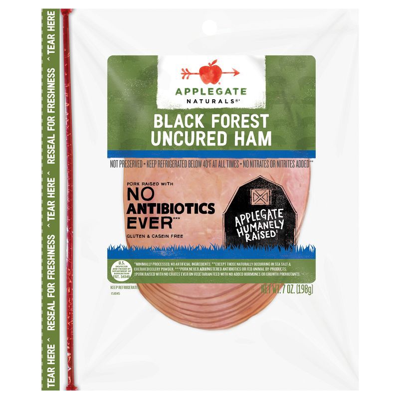 slide 1 of 5, Applegate Farms Applegate Natural Uncured Black Forest Ham - 7oz, 7 oz