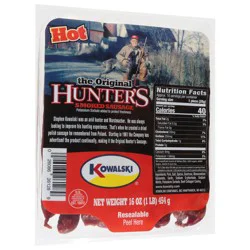 Kowalski's Hot The Original Hunter's Smoked Sausage 16 oz