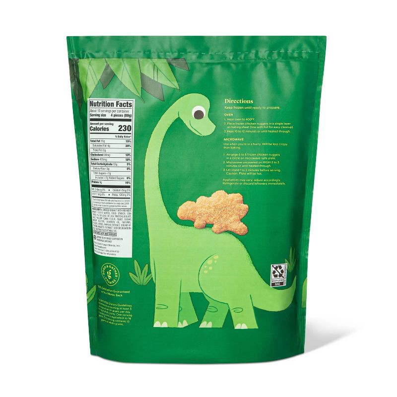 slide 2 of 4, No Antibiotics Ever Dinosaur Shaped Frozen Chicken Nuggets - 29oz - Good & Gather™, 29 oz