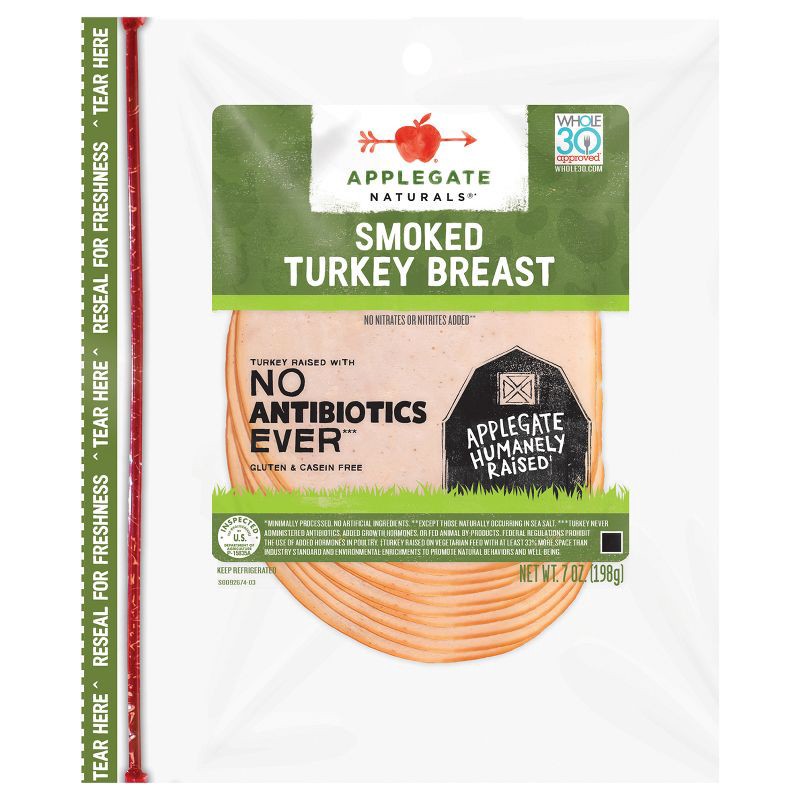 slide 1 of 5, Applegate Farms Applegate Natural Smoked Turkey Breast - 7oz, 7 oz