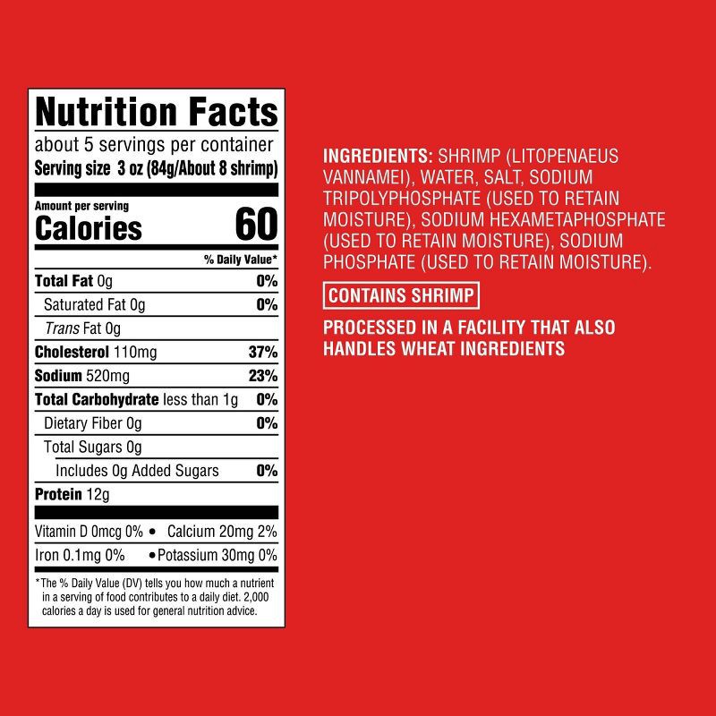 slide 4 of 4, Large Tail On Peeled & Deveined Cooked Shrimp - Frozen - 41-50ct per lb/16oz - Good & Gather™, 41 ct; 50 ct, 16 oz