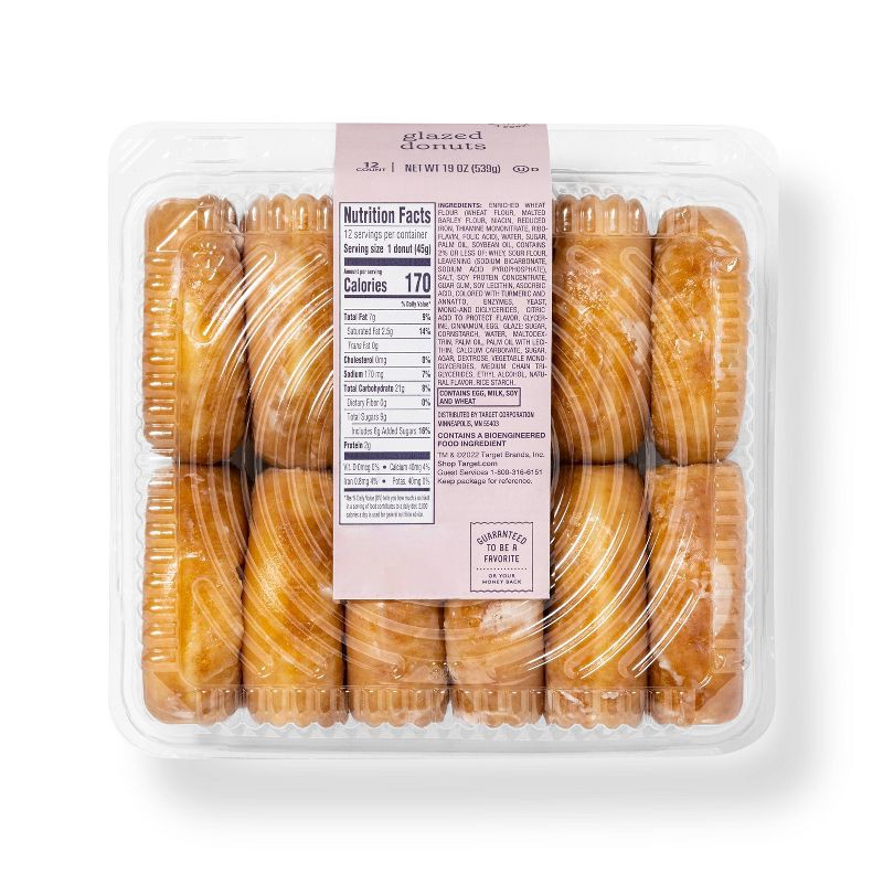 slide 3 of 3, Glazed Donuts - 19oz/12ct - Favorite Day™, 19 oz, 12 ct