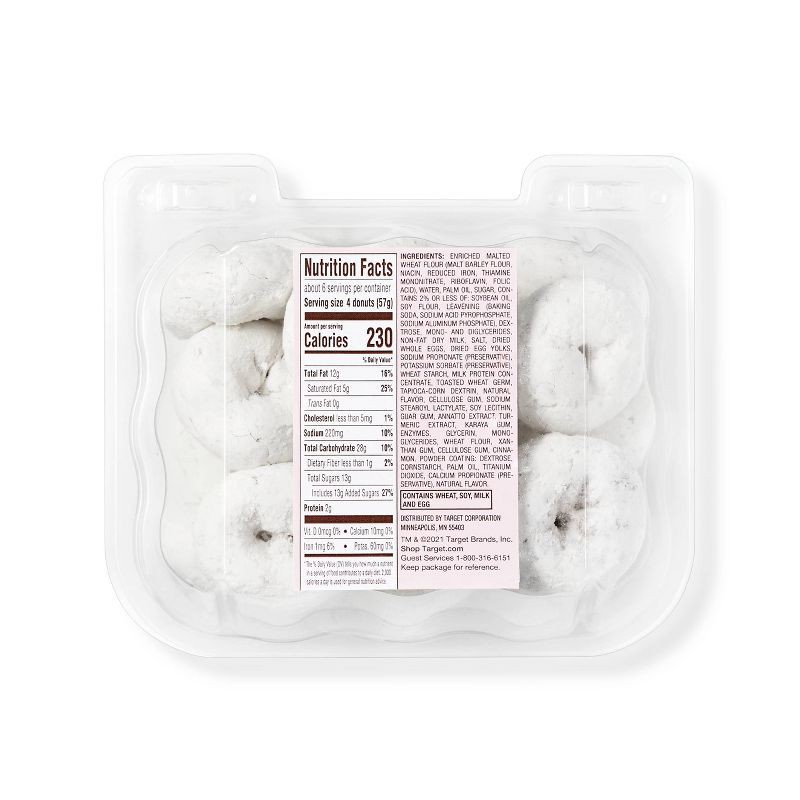 slide 3 of 3, Powdered Sugar Mini Donuts - 11oz - Favorite Day™, 11 oz