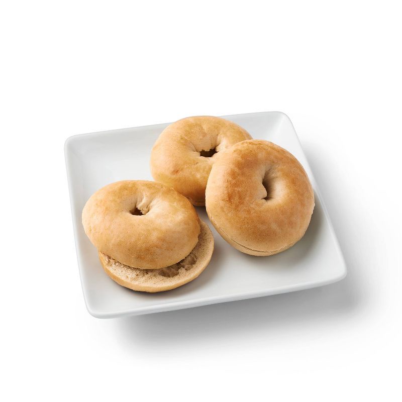 slide 2 of 3, Plain Sliced Mini Bagels - 16oz/12ct - Favorite Day™, 12 ct; 16 oz