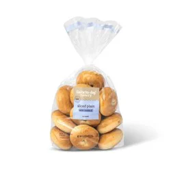 Plain Sliced Mini Bagels - 16oz/12ct - Favorite Day™