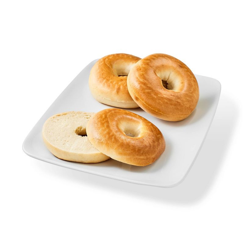 slide 2 of 3, Sliced Plain Bagels - 17.5oz/5ct - Favorite Day™, 5 ct; 17.5 oz