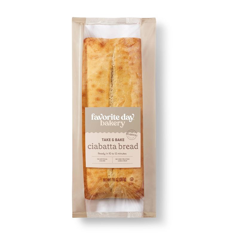 slide 1 of 3, Take And Bake Ciabatta Bread - 14oz - Favorite Day™, 14 oz