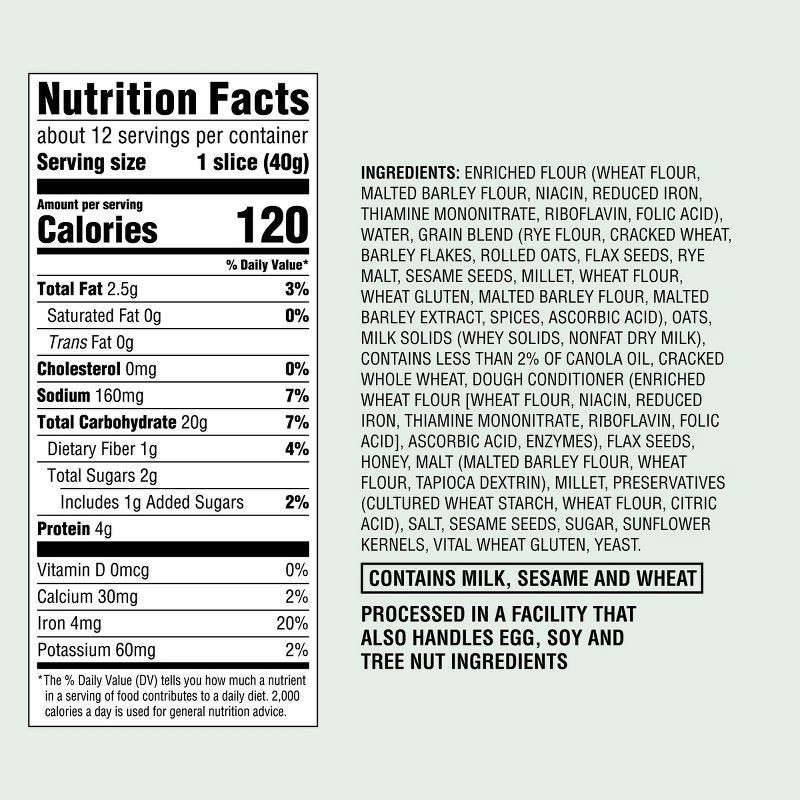 slide 5 of 5, Sliced Multigrain Bread - 17oz - Favorite Day™, 17 oz