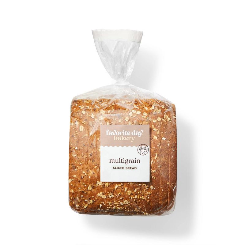 slide 1 of 5, Sliced Multigrain Bread - 17oz - Favorite Day™, 17 oz