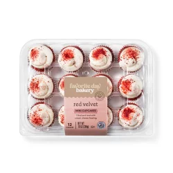 Red Velvet Cream Cheese Filled Mini Cupcakes - 10oz/12ct - Favorite Day