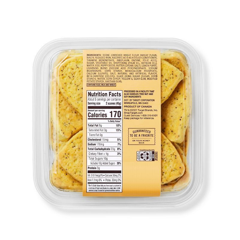 slide 3 of 3, Lemon Poppy Seed Mini Scones - 10.25oz - Favorite Day™, 10.25 oz