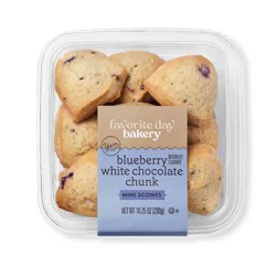 Blueberry White Chocolate Chunk Mini Scones - 10.25oz - Favorite Day™