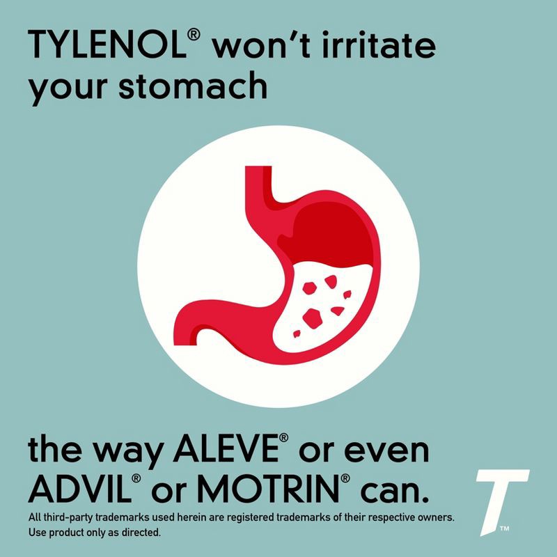 slide 6 of 11, Tylenol Extra Strength Pain Reliever and Fever Reducer Caplets - Acetaminophen - 24ct, 24 ct