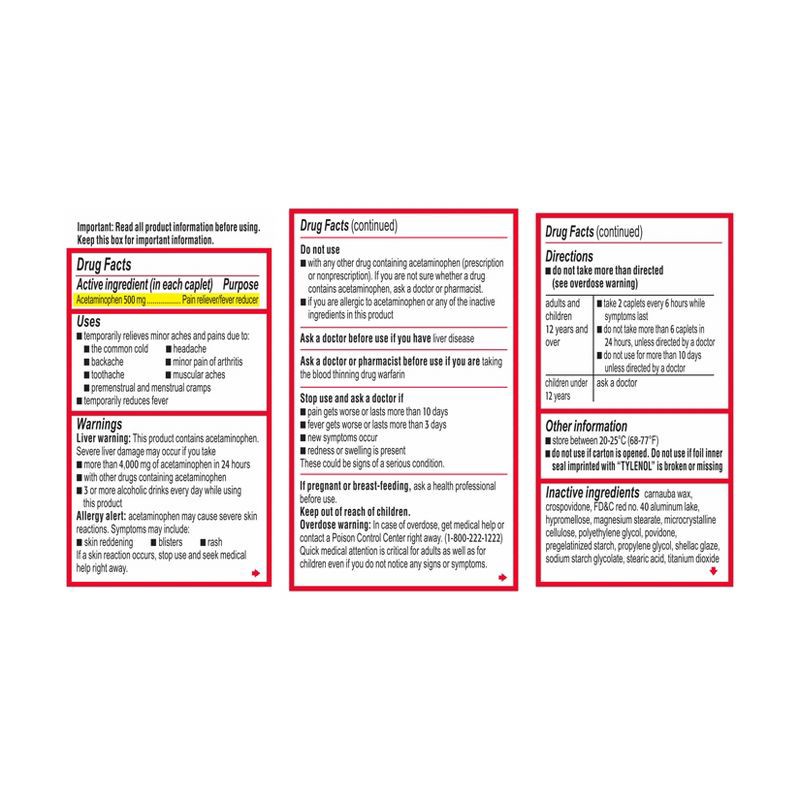 slide 8 of 11, Tylenol Extra Strength Pain Reliever and Fever Reducer Caplets - Acetaminophen - 24ct, 24 ct