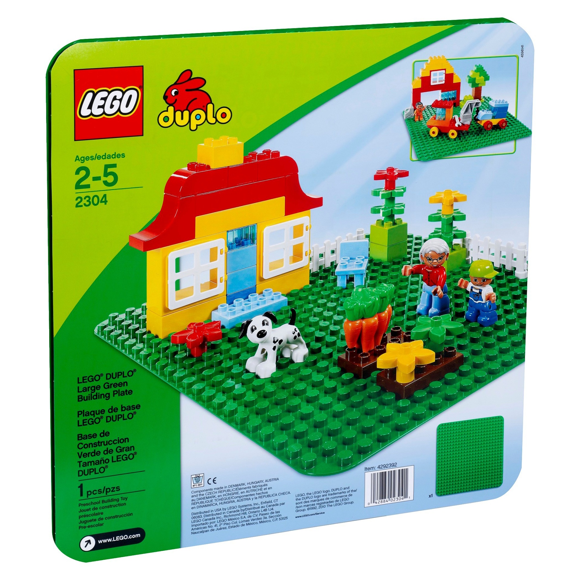 slide 1 of 3, LEGO DUPLO My First Large Green Building Plate, 1 ct