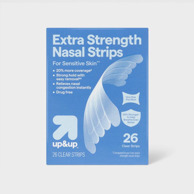slide 1 of 3, Extra Strength Nasal Strips - 26ct - up&up™, 26 ct