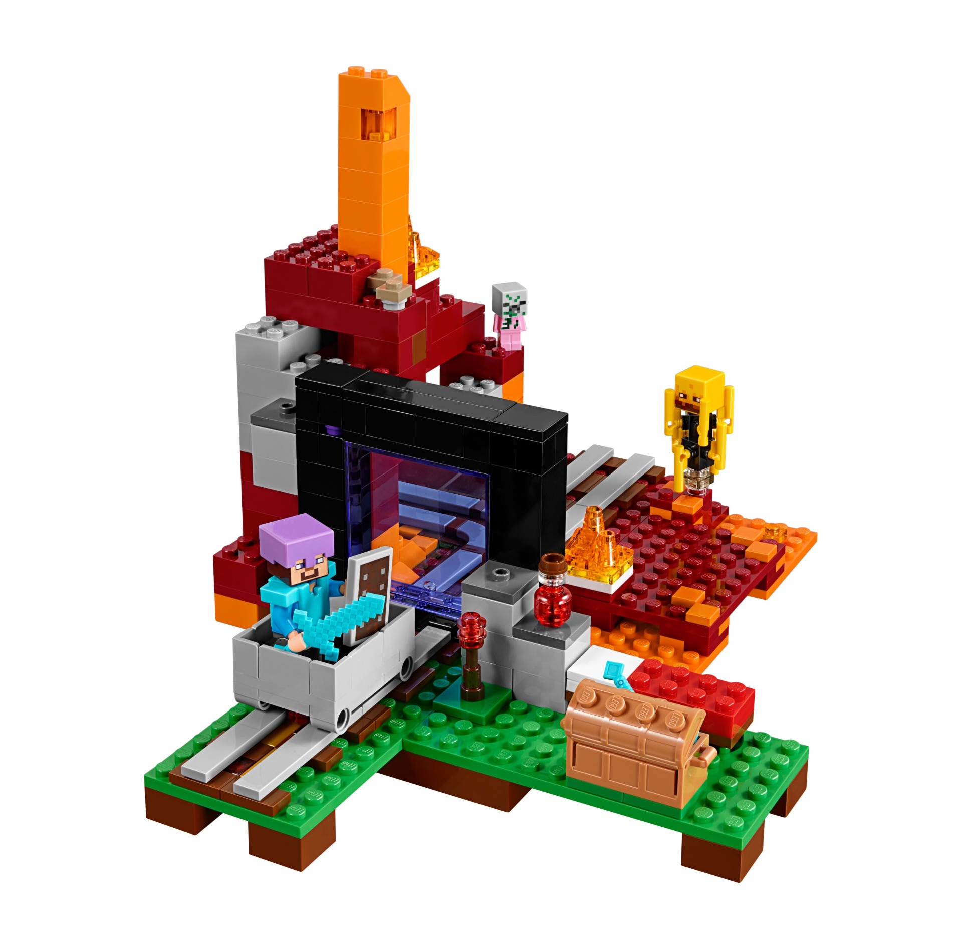 slide 1 of 6, LEGO Minecraft the Nether Portal, 1 ct