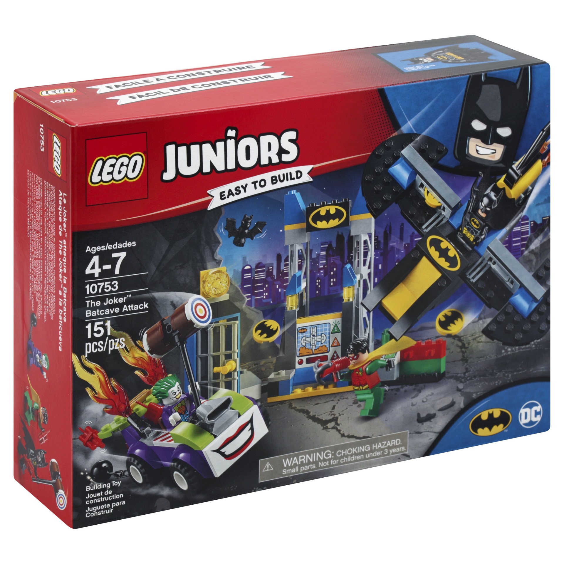 slide 1 of 7, LEGO Juniors The Joker Batcave Attack 10753, 1 ct
