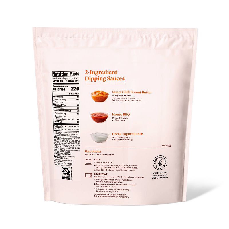 slide 2 of 4, No Antibiotics Ever Chicken Nuggets - Frozen - 29oz - Good & Gather™, 29 oz