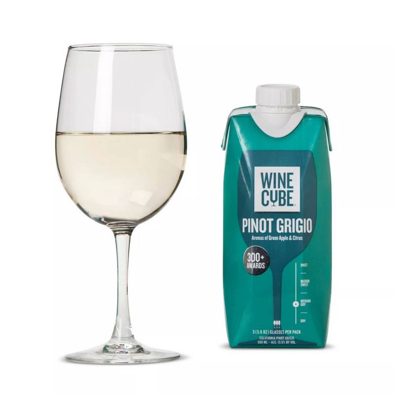 slide 2 of 4, Pinot Grigio White Wine - 500ml Carton - Wine Cube™, 500 ml