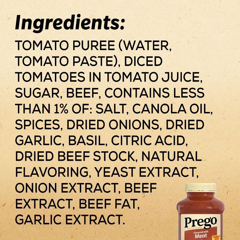 slide 6 of 10, Prego Pasta Sauce Italian Tomato Sauce with Meat - 45oz, 45 oz