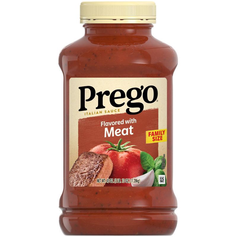 slide 1 of 10, Prego Pasta Sauce Italian Tomato Sauce with Meat - 45oz, 45 oz