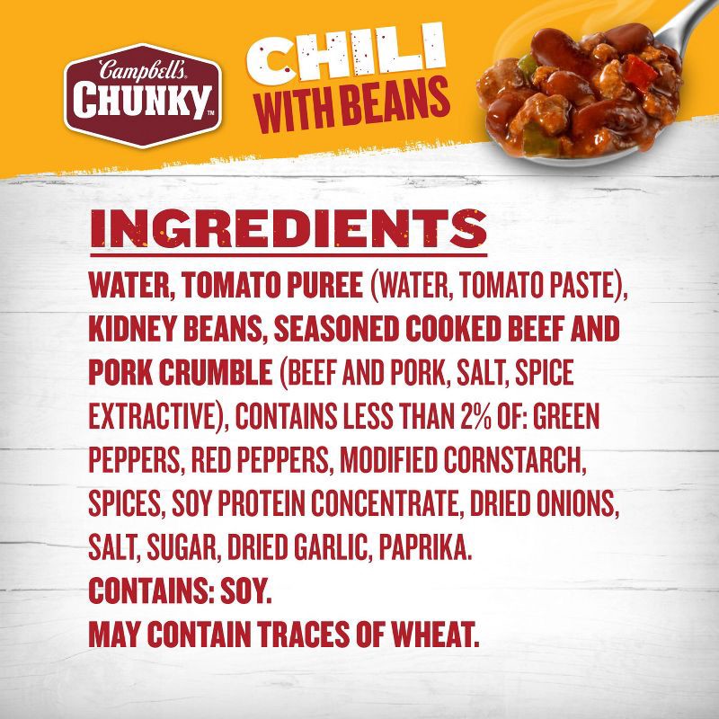 slide 6 of 10, Campbell's Chunky Chili with Beans - 19oz, 19 oz