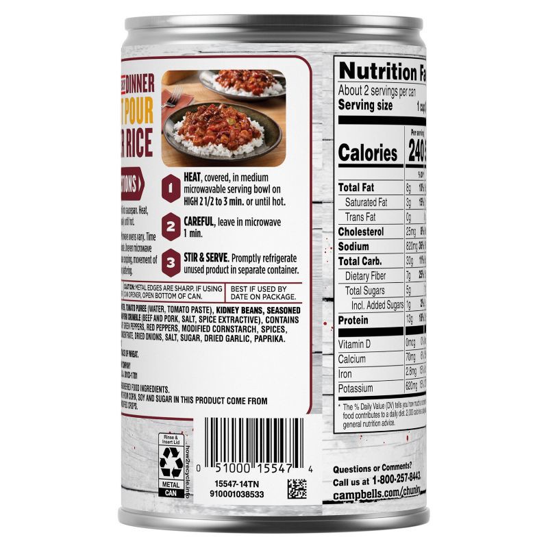 slide 10 of 10, Campbell's Chunky Chili with Beans - 19oz, 19 oz