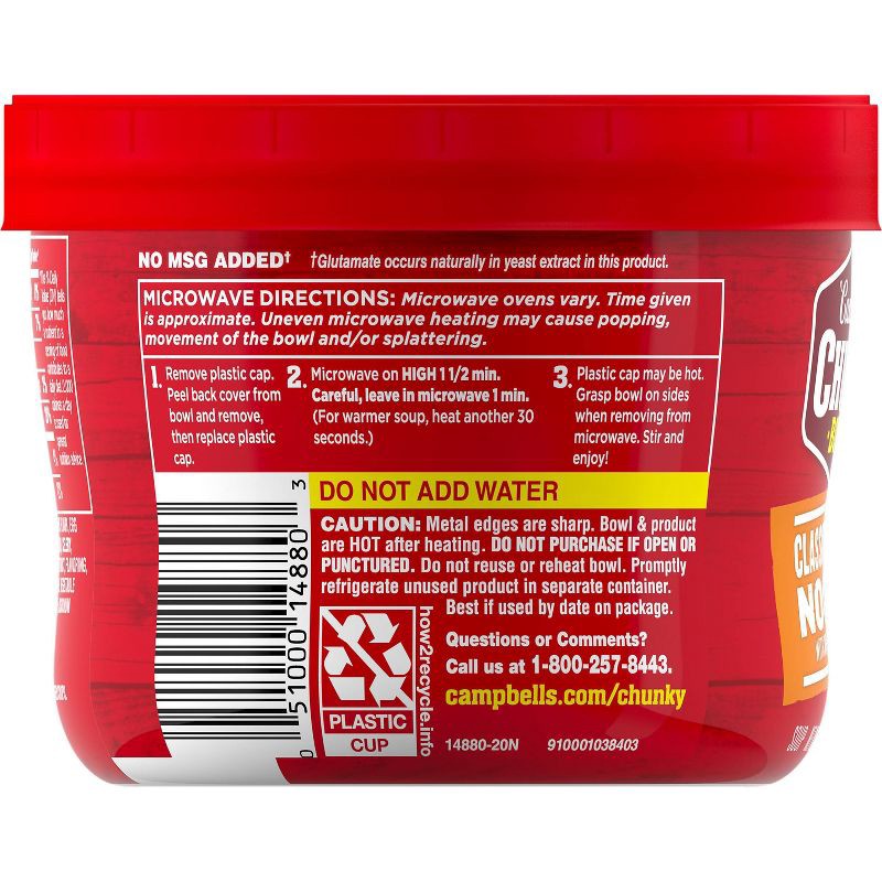 slide 13 of 14, Campbell's Chunky Classic Chicken Noodle Soup Microwaveable Bowl - 15.25oz, 15.25 oz