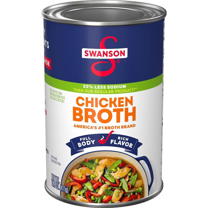 slide 1 of 14, Swanson Natural Goodness Gluten Free 33% Less Sodium Chicken Broth - 14.5oz, 14.5 oz