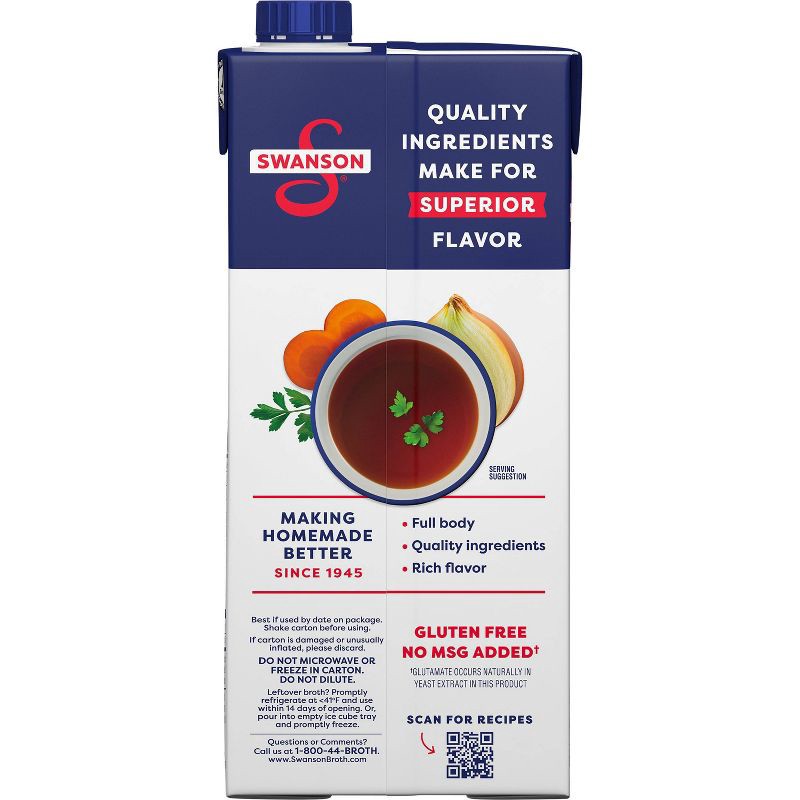 slide 6 of 7, Swanson 100% Natural Gluten Free Beef Broth - 32oz, 32 oz